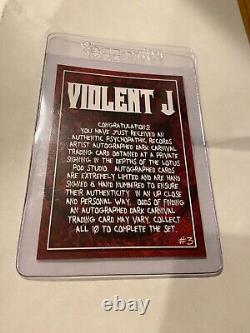 #3 VIOLENT J Psychopathic Trading Card insane clown posse twiztid Signed RARE