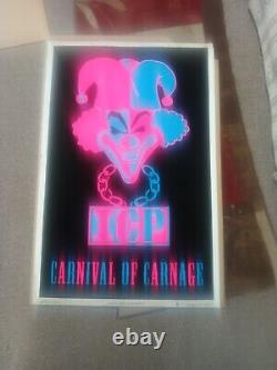 ICP Jeckel Brothers Carnival Of Carnage Twiztid Freek Show Blacklight Poster Lot