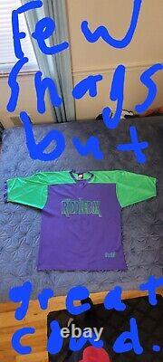 ICP Riddlebox Football Jersey 2XL Ultra Rare OG Hatchetgear Purple/Green Twiztid