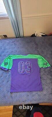 ICP Riddlebox Football Jersey 2XL Ultra Rare OG Hatchetgear Purple/Green Twiztid