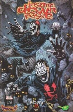 INSANE CLOWN POSSE #11 original art 2001 DARK MOODY BATTLE BEGINS AXES CLUBS