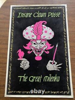 Original ICP Milenko Arabic Blacklight Poster Insane Clown Posse Psychopathic