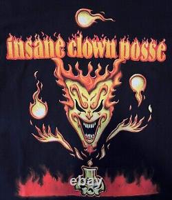 Vintage 1999 Insane Clown Posse Rare Flaming Juggalo ICP T-shirt