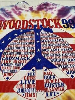 Vintage 1999 Woodstock Rare HTF Tie Dye Tour T Shirt New York Festival DMX ICP