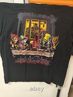 Vintage ICP Insane Clown Posse Your Last Supper Mens Black Double Sided Band Rap