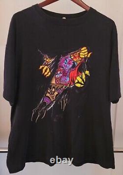 Vtg Insane Clown Posse ICP Psychopathic Records Black Cotton Graphic T Shirt 2xl