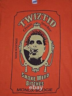 Vtg Twiztid Chain Smoker Monox-Boogie T Shirt Orange Double Sided Men's Med RARE