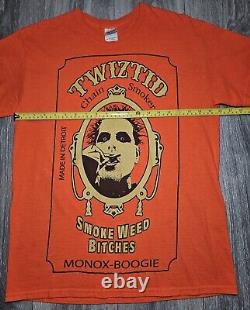 Vtg Twiztid Chain Smoker Monox-Boogie T Shirt Orange Double Sided Men's Med RARE