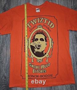 Vtg Twiztid Chain Smoker Monox-Boogie T Shirt Orange Double Sided Men's Med RARE