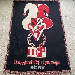 Couverture jetée afghane Insane Clown Posse Carnival Of Carnage ICP Juggalo 48x72