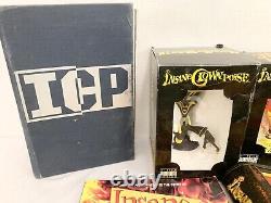 ÉNORME Lot de figurines en résine Insane Clown Posse ICP Jeckel Horloge Photos Livre CD