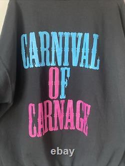 Insane Clown Posse Carnaval de Carnage Sweat à capuche 3X ICP XXXL Juggalo Hatchetman