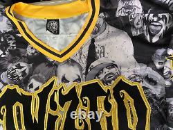 Nouveau maillot rare Twiztid 25 ans de Twiztid noir or jaune taille XL