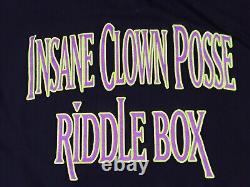 T-shirt Vintage 1995 ICP Riddle Box Insane Clown Posse pour Homme XL Point Unique