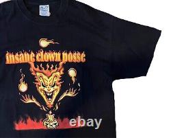 T-shirt Vintage 1999 Insane Clown Posse Rare Flaming Juggalo ICP