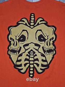 T-shirt orange double face pour homme de taille M rare de Vtg Twiztid Chain Smoker Monox-Boogie