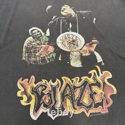 T-shirt vintage Insane Clown Posse pour homme 2XL noir ICP Blaze Hip Hop G5