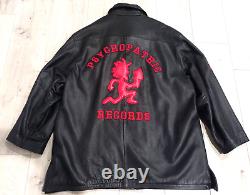 Veste en cuir rare de l'Insane Clown Posse ICP Juggalo Twiztid Pychopathic Records